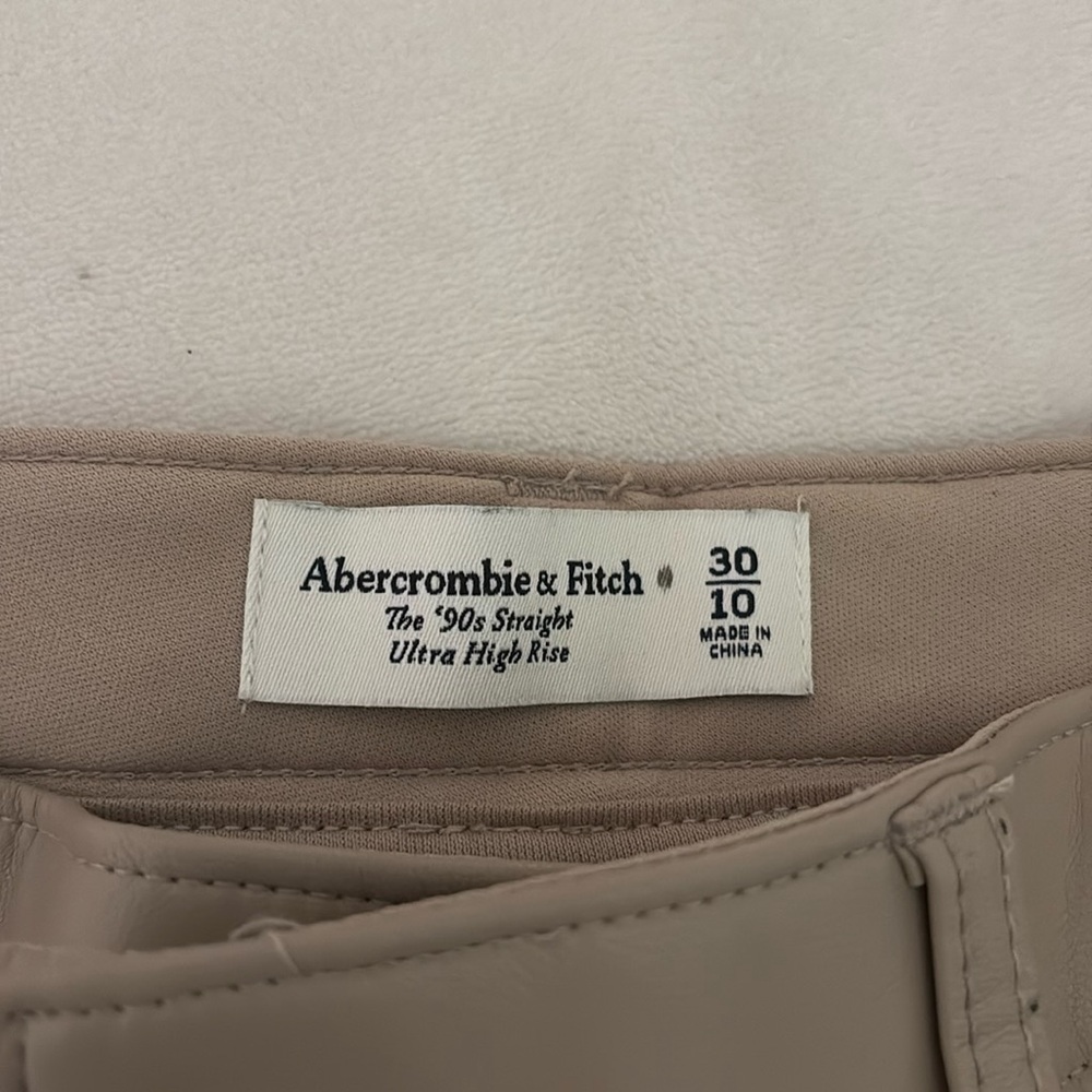 90’s straight ultra high rise leather pants